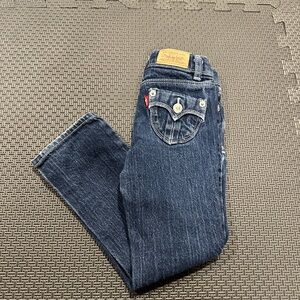 3/24$ Levi's Girls Dark Blue Denim Jeans size 4